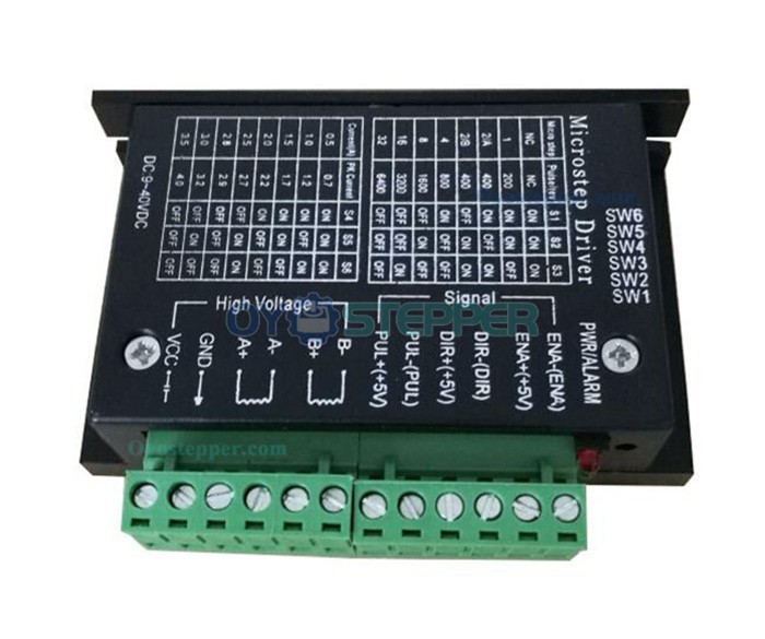 Oukeda TB6600 Motor Driver Controller 2 Phase 9-40VDC 4A for NEMA 17, 23, 24 Stepper Motor
